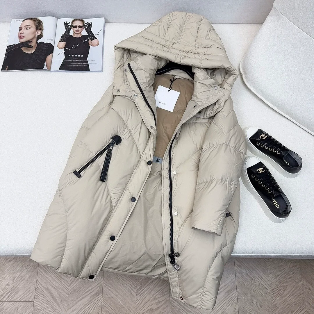 High Quality 90 White Goose Down Loose Down Jacket For Women