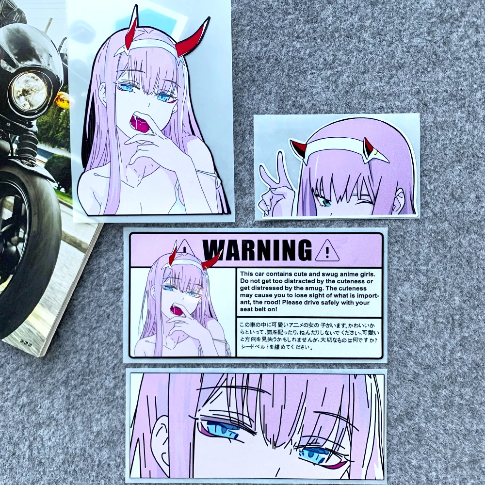 Pegatina de Anime JDM para decoración de coche, pegatina de Ojos de chica rosa, cubierta de tanque de combustible, parachoques de carrocería de