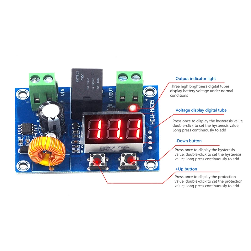 New XH-M609 DC 12V-36V Charger Module Voltage OverDischarge Battery Protection Precise Undervoltage Board