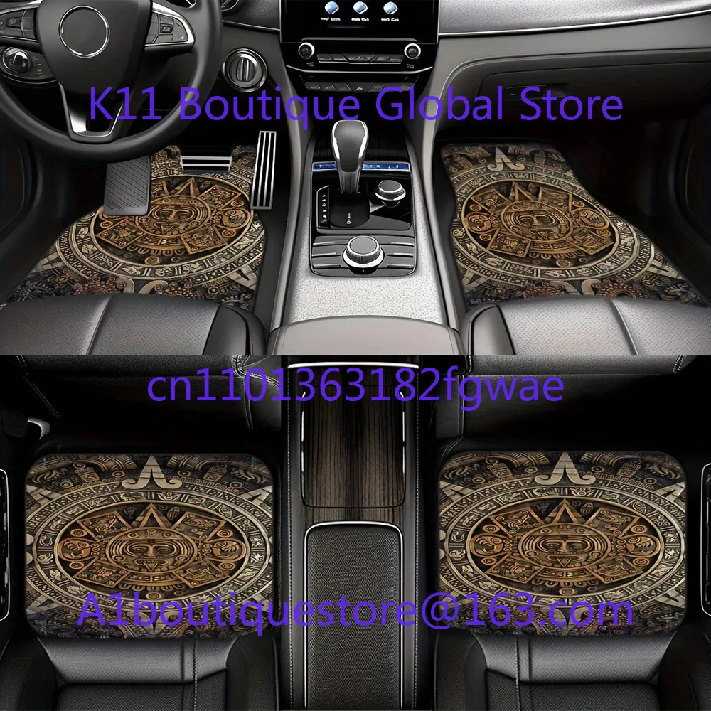 Tapete de carro boêmio conjunto de quatro peças resistente à sujeira