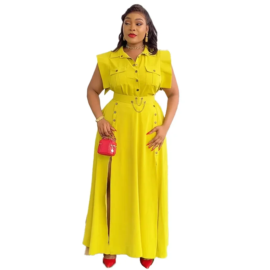 

African Clothes For Women 2 PCS Sets Tops And Skirts Suits Dashiki Ankara Outfits Gown Plus Size Wedding Party Dresses 2025