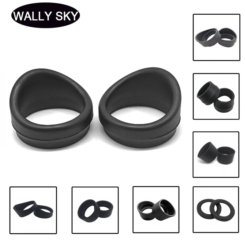 One Pair Rubber Eyepiece Eye Cups Caps Eye Guards Inner Diameter 29-36 mm for Stereo Microscope Binoculars Telescopes Eye Cups