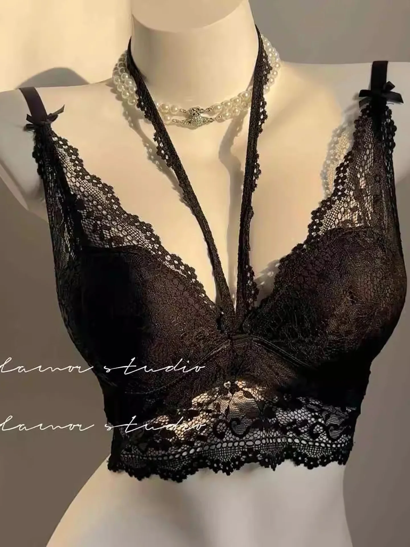 

Dragon Heart 20 Lace ter Ne Bra Women's Small Chest Gathered No Steel Ring Pure Desire Underwear Sexy Inner Match Bra