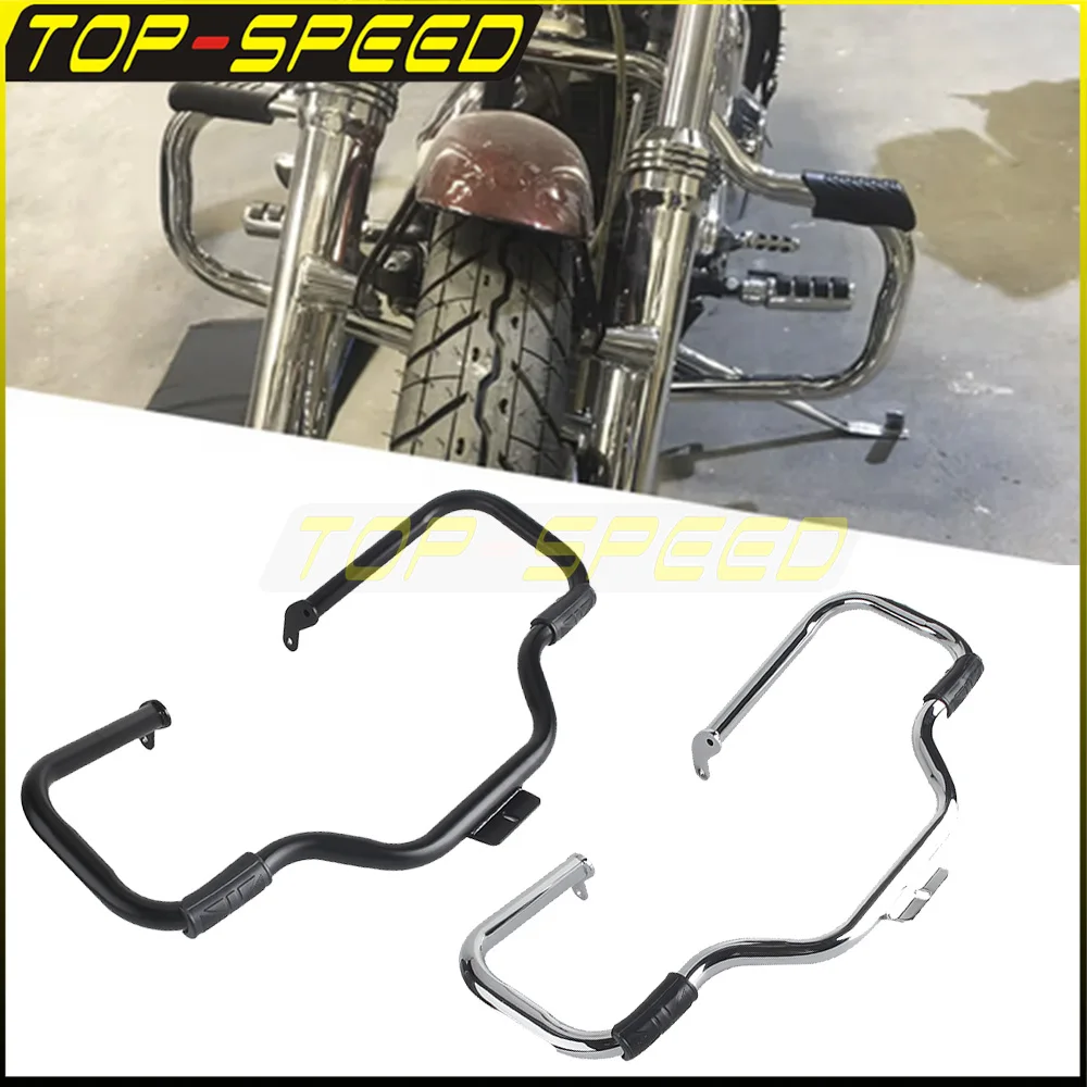 

For Harley CVO Softail Convertible Deluxe FLSTNSE FLSTSE Cross Bones FLSTSB 05-17 Engine Guard Highway Crash Bar Protector Guard