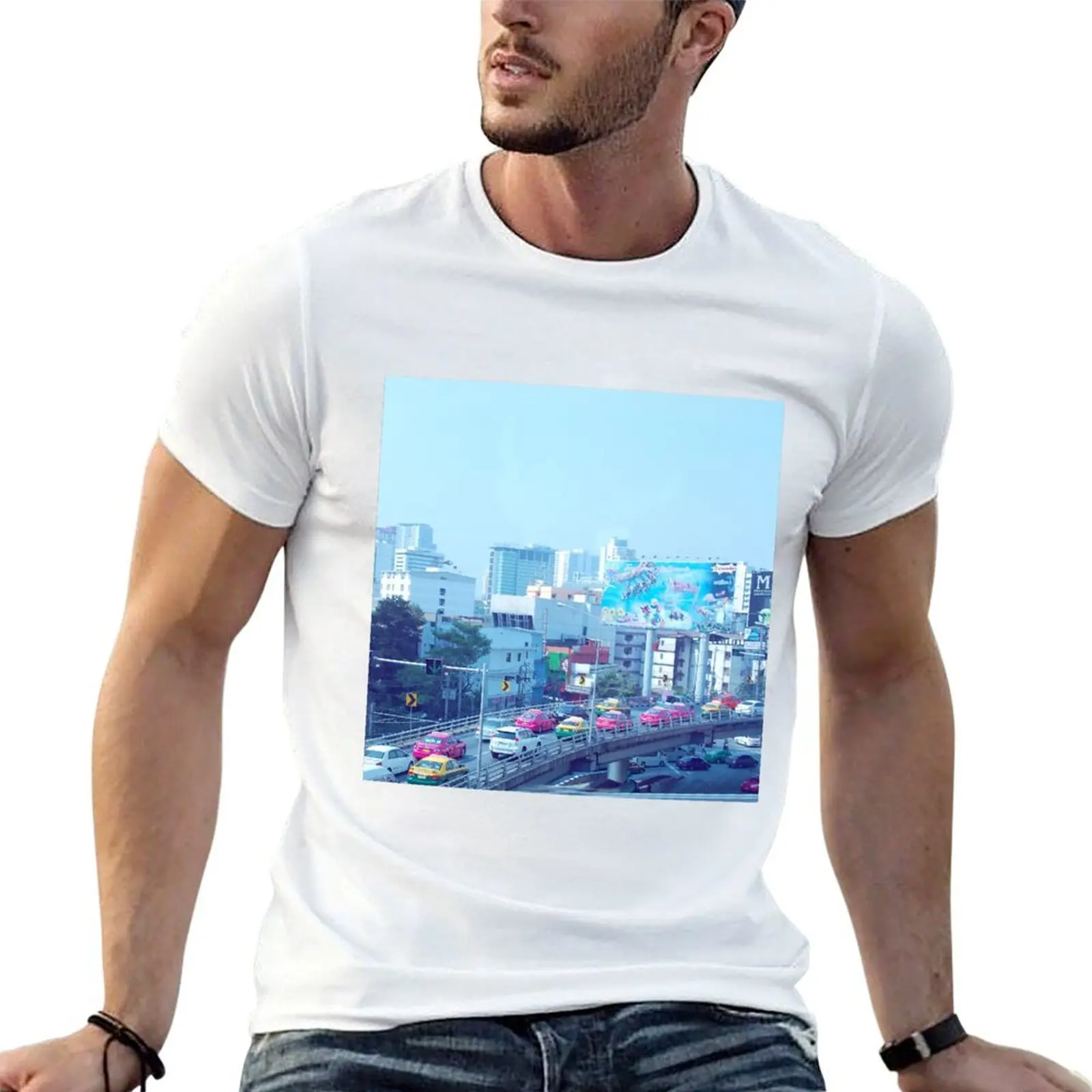 Traffic in Bangkok T-Shirt oversized graphic tee customs design your own tee shirts for men