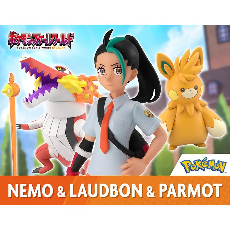 

Оригинальный Bandai Pokemon Scale world 1/20 Paldea Nemona Skeledirge Pawmot, аниме, экшн-фигурка, модель игрушки, подарок на день рождения