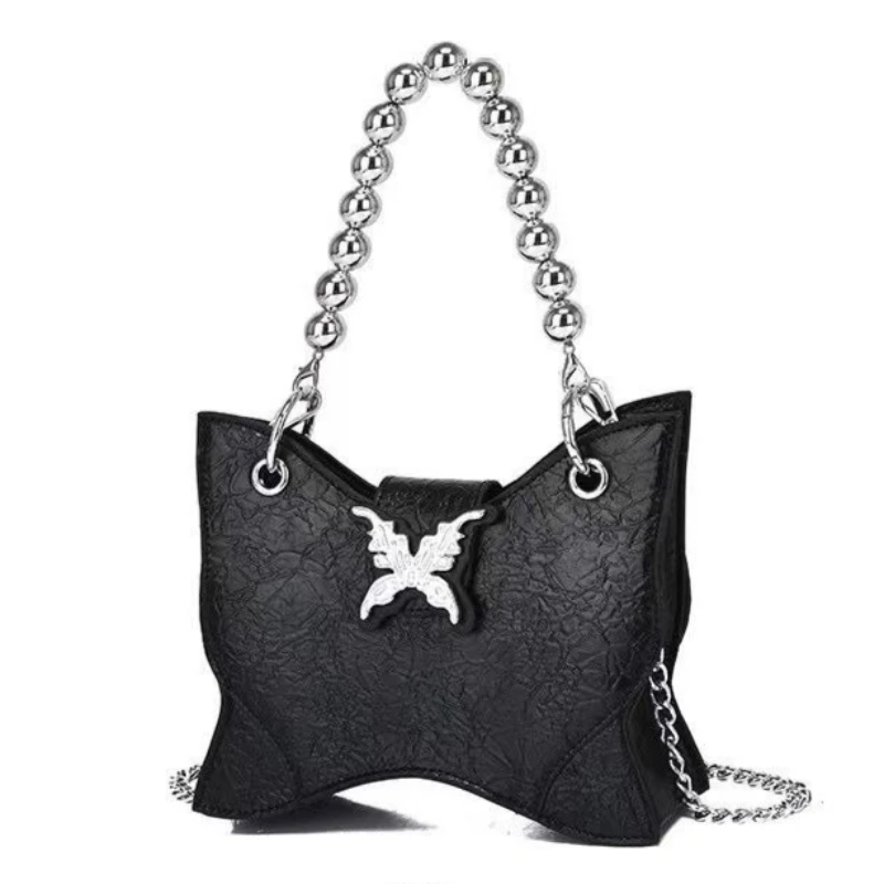 

Super Fire Silver Small Bag Women's Premium Beautiful Butterfly New Sweet Cool Wind Spice Girl Bag Oblique Span Bag Handbags
