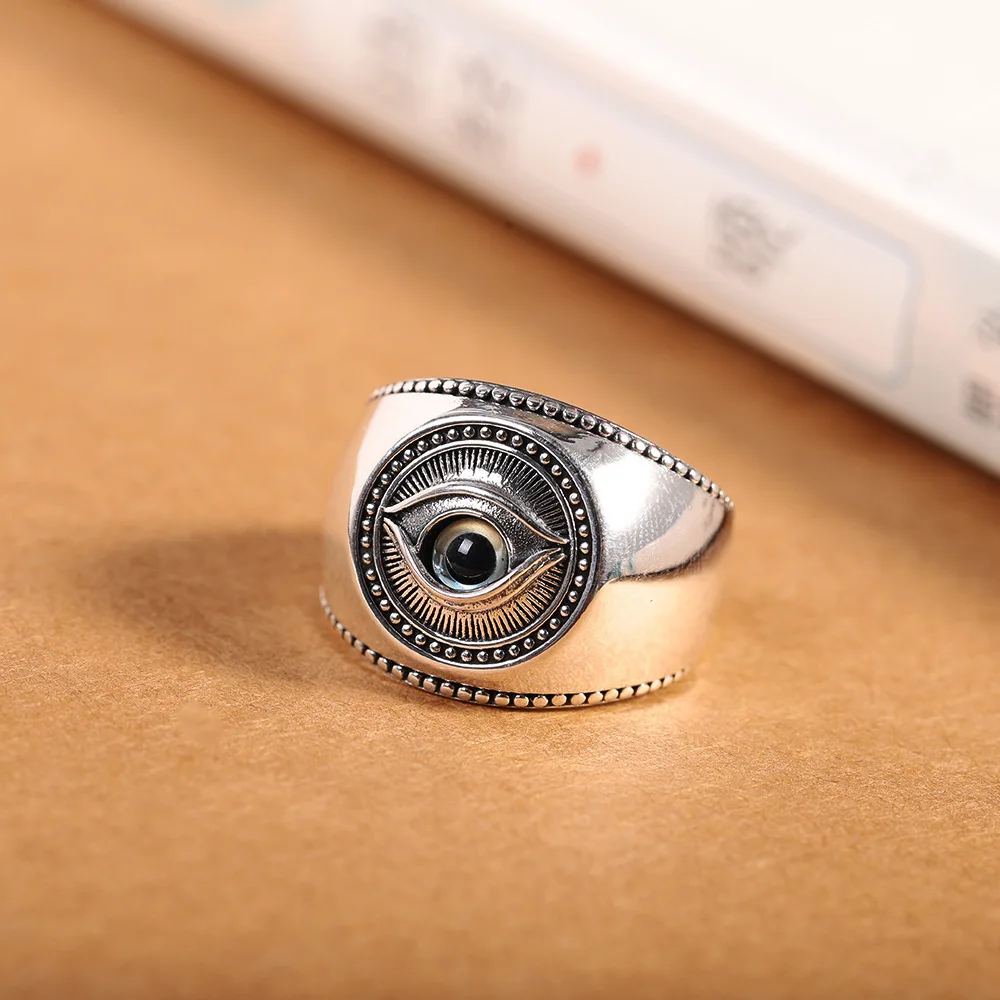 925 Sterling Silber Ring Verstellbar Vintage Kreativ für Männer Frauen Schöner Ring Mode Hochzeitsschmuck Party Damenring – Detail 3