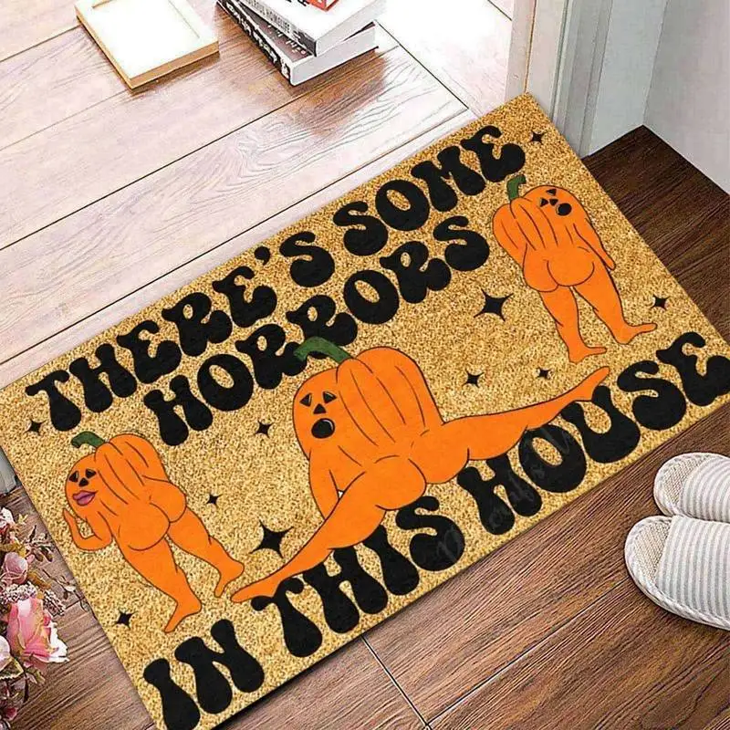 2023 Halloween Welcome Entrance Doormat Decoration Home Design Horror Witch Indoor Kitchen Non-Slip Floor Mat