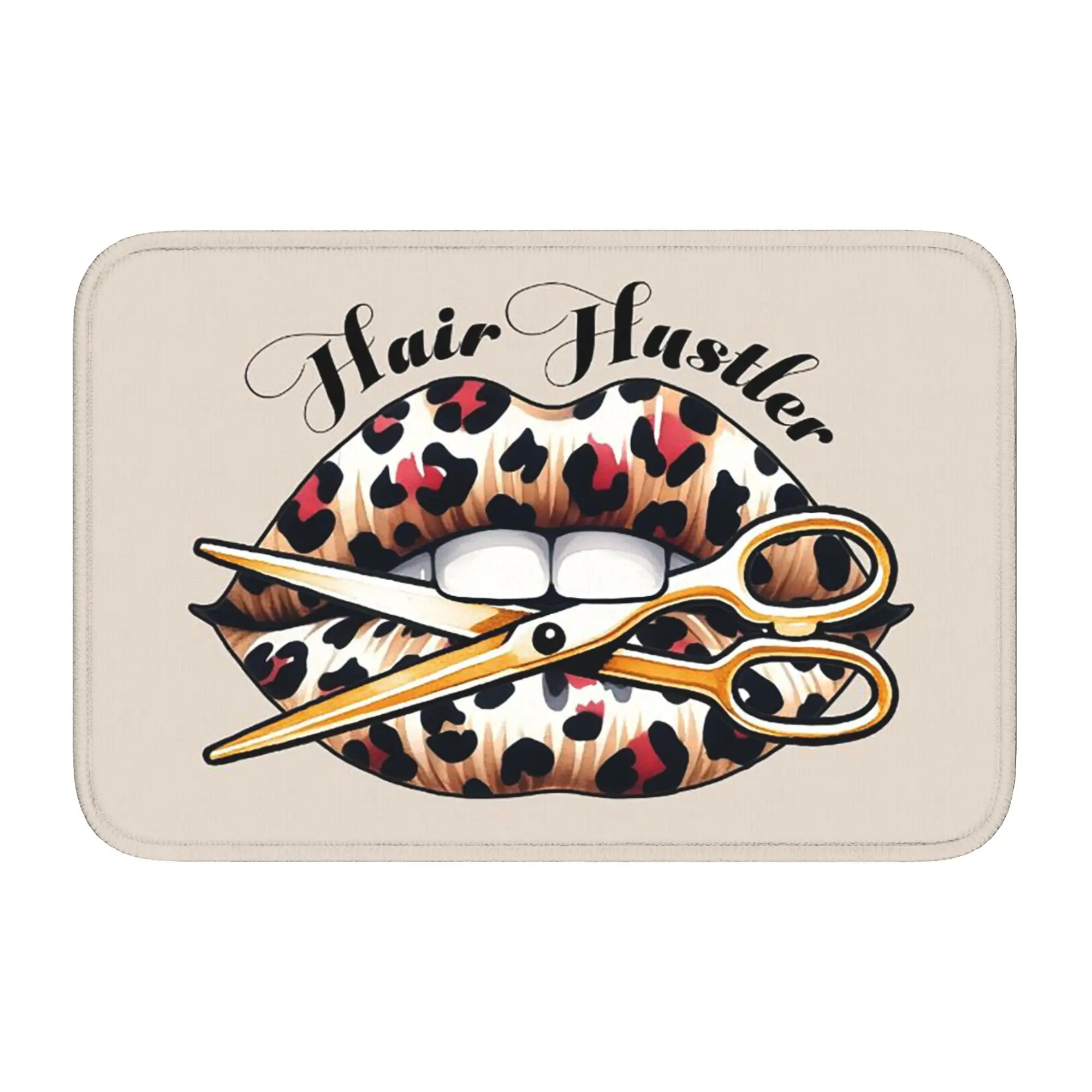 Hair Hustler Hairstylist Hairdresser Doormat Sand Scraping Carpet Rug Kitchen Entrance Home Floor Mat for Bathroom Footpad Mats