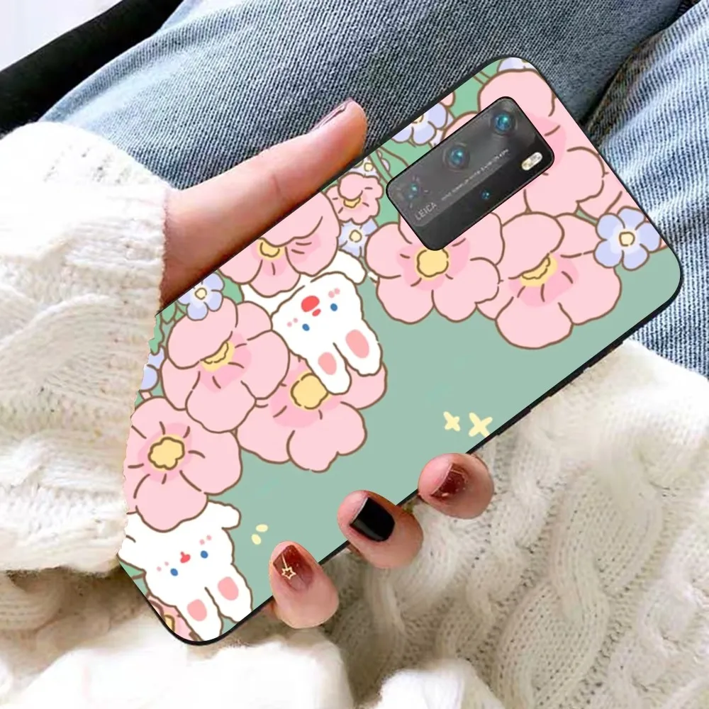 Cute Cartoon Rabbit Animal Phone Case For Samsung A 13 21 30 31 32 51 52 53 70 for Huawei Honor 50 60 70 for OPPO vivo