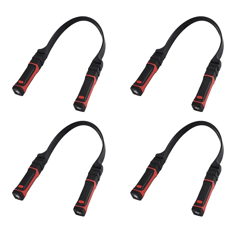 VOFUN-4X Lampu Leher Lepas Pasang Isi Ulang, Lampu Kerja LED Dengan Basis Magnetik, Lampu Mekanik Bebas Tangan, Dipakai di Leher