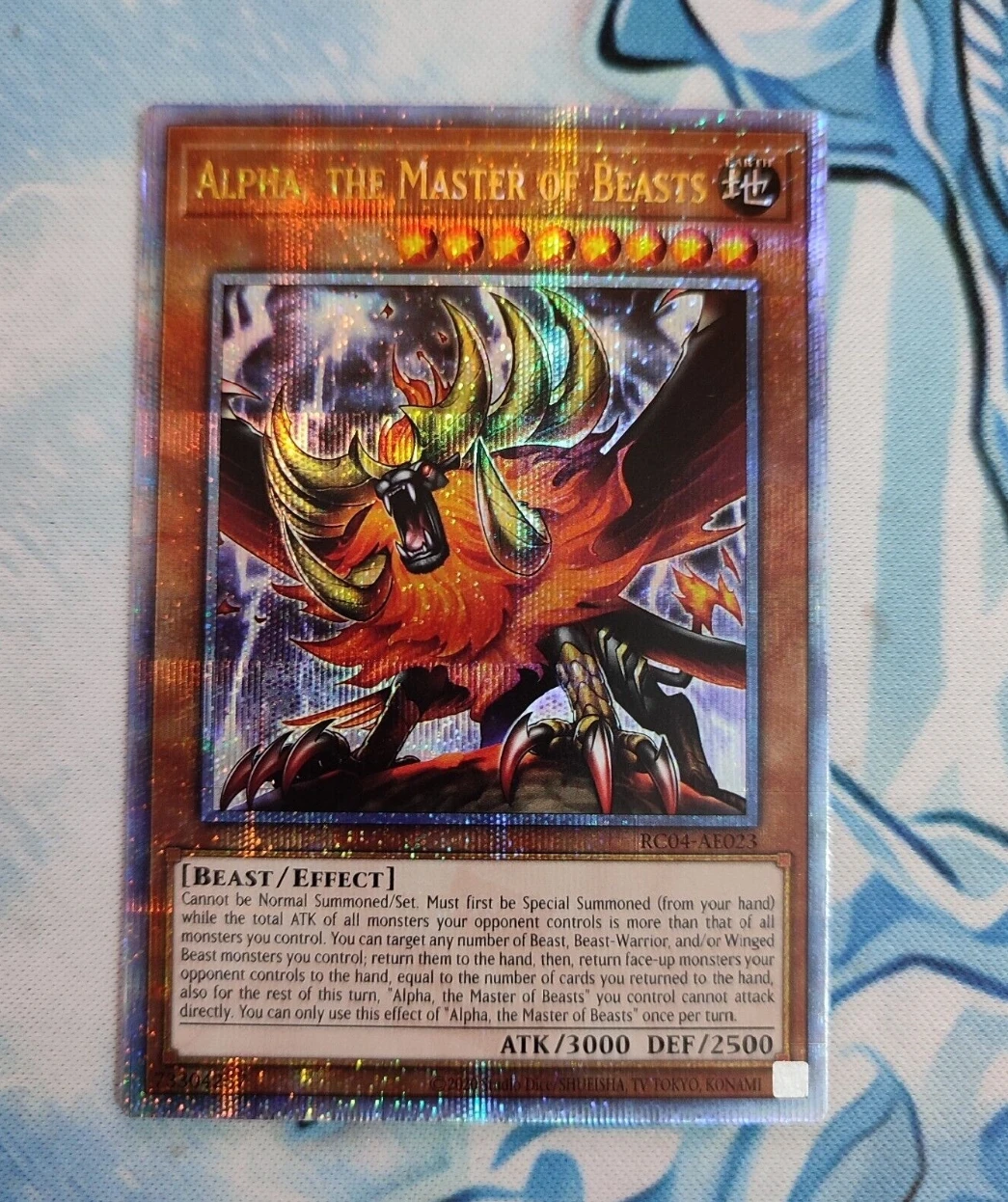 

Yugioh KONAMI RC04-AE023 Alpha, the Master of Beasts 25th Quarter Century Secret Rare Asian English Collection Mint Card