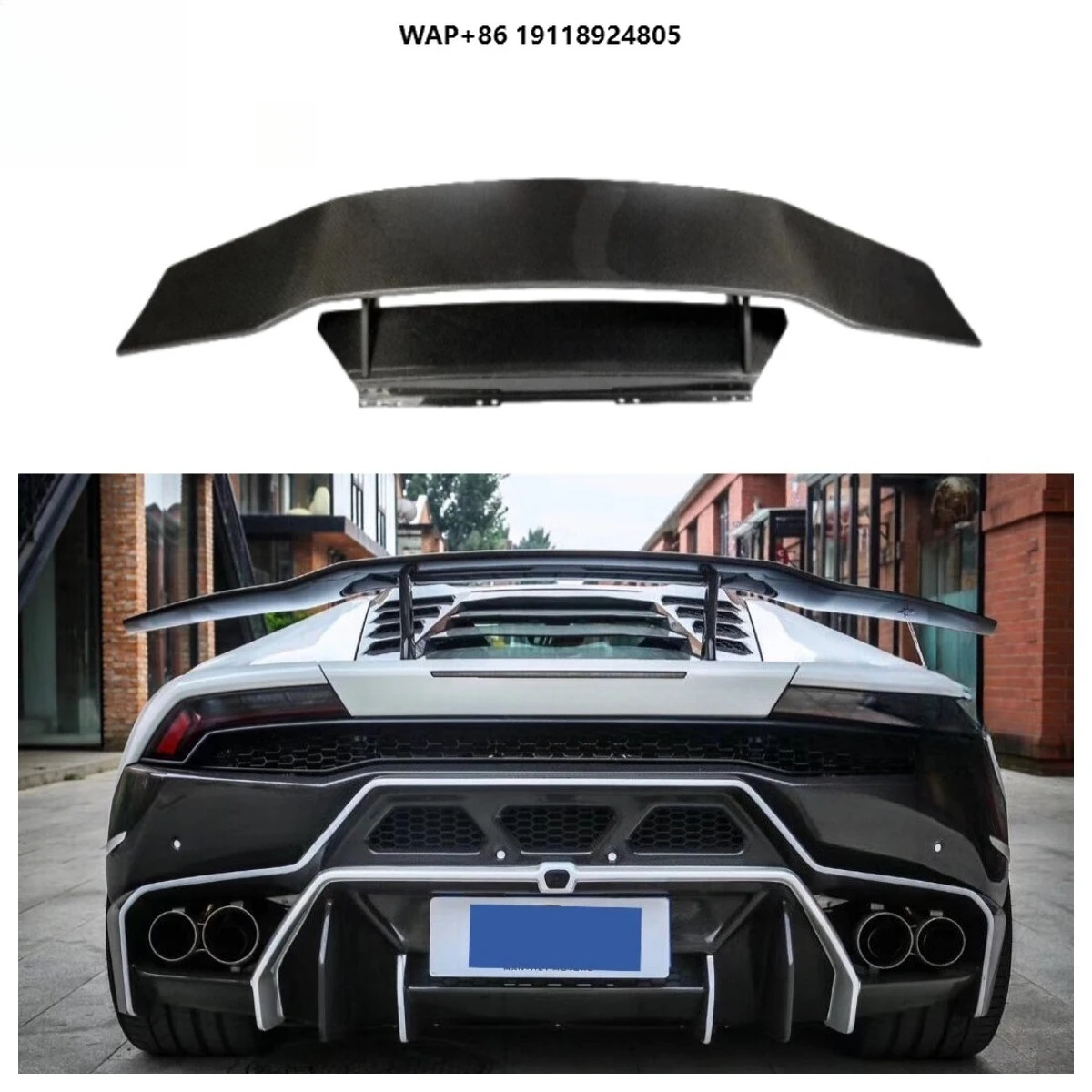 

Prepreg Dry Carbon Fiber Rear Trunk Spoiler Wing for Huracan LP580 LP610 2014-2018