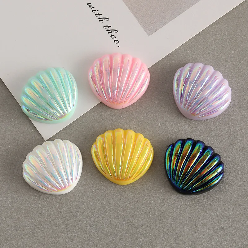 10Pcs Colour Sea Shell Resin DIY Barrette Handwork Attachment Mobile Phone Case Decoration Cream Glue Flat Back Patch Manufactu