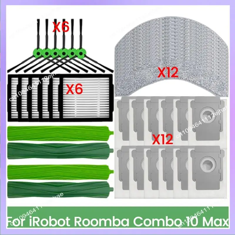 

N83R Main Brush Filter Mop Cloth Dust Bag For Irobot Roomba Combo 10 Max Accessories Kit Efficient Cleaning Accessories