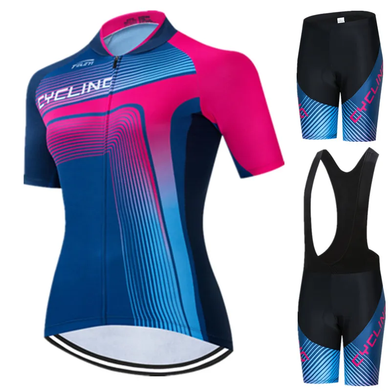 

Pro Women's Cycling Jersey Set Summer Bike Outfits Female Anti-UV Bicycle Clothing Suit Mountain Road Cycling Kit Biking Clothes