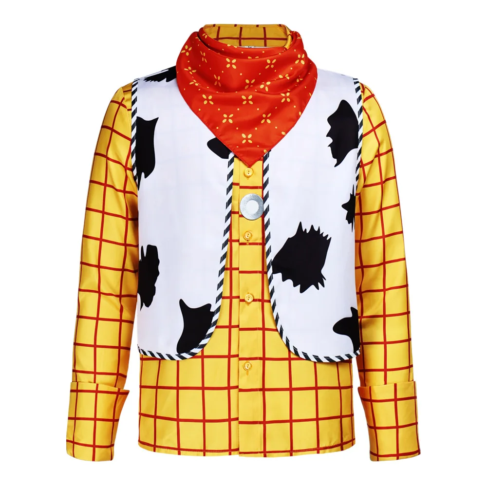  Toy Woody cos costume Story Halloween Woody Tracy cosplay Shirt Vest Bandana Cowboy Sheriff role-playing costume