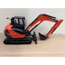 Diecast 1:24 Kubota KX080-4 UH8102 Excavator Digger Alloy Construction Machinery Model Collection Display Ornament Toy Gift