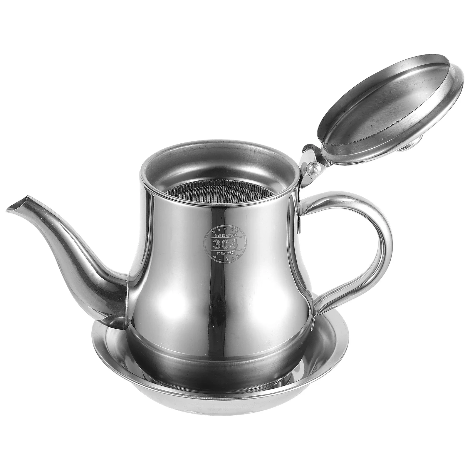 

32Oz Stainless Steel Dispenser Multi-Function Sauce Bottle Kitchen Olive Oil Container Vinegar Dispenser Soy Sauce Storage Pot