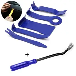 5pcs Set Car Hand Tool Car Audio Disassembly Tool Plastic Pry Bar Door Panel Disassembly Pry Panel Interior Clip Rocker Crowbar