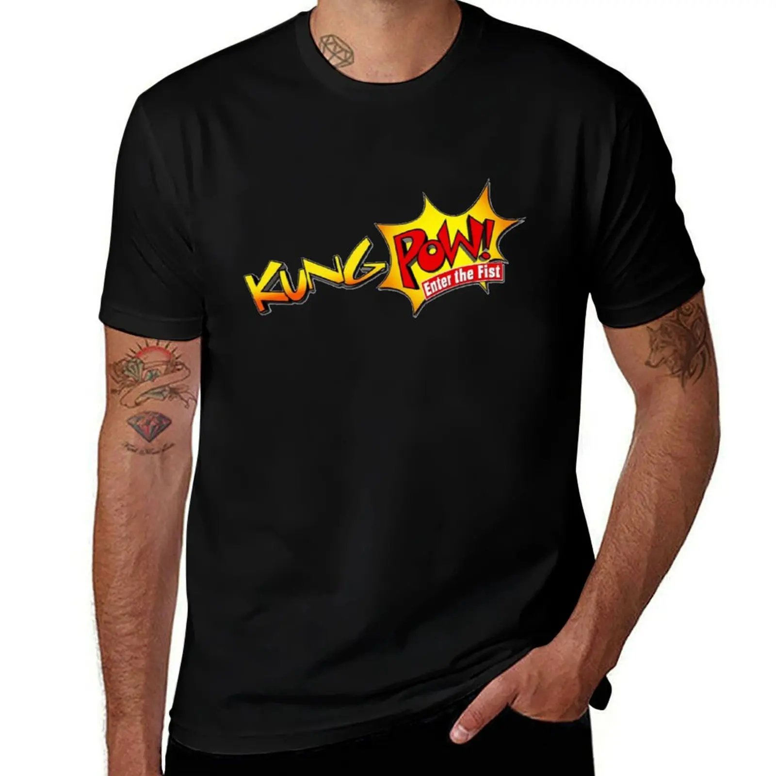 

Kung Pow - Martial Arts Parody T-Shirt Abstract Pattern Print Top