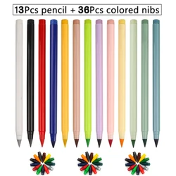 12 Color Pencil Set Cute Drawing Pencil Refill Unlimited Writing Pencils Eternal Erasable Pencil School Art Supplies Stationery
