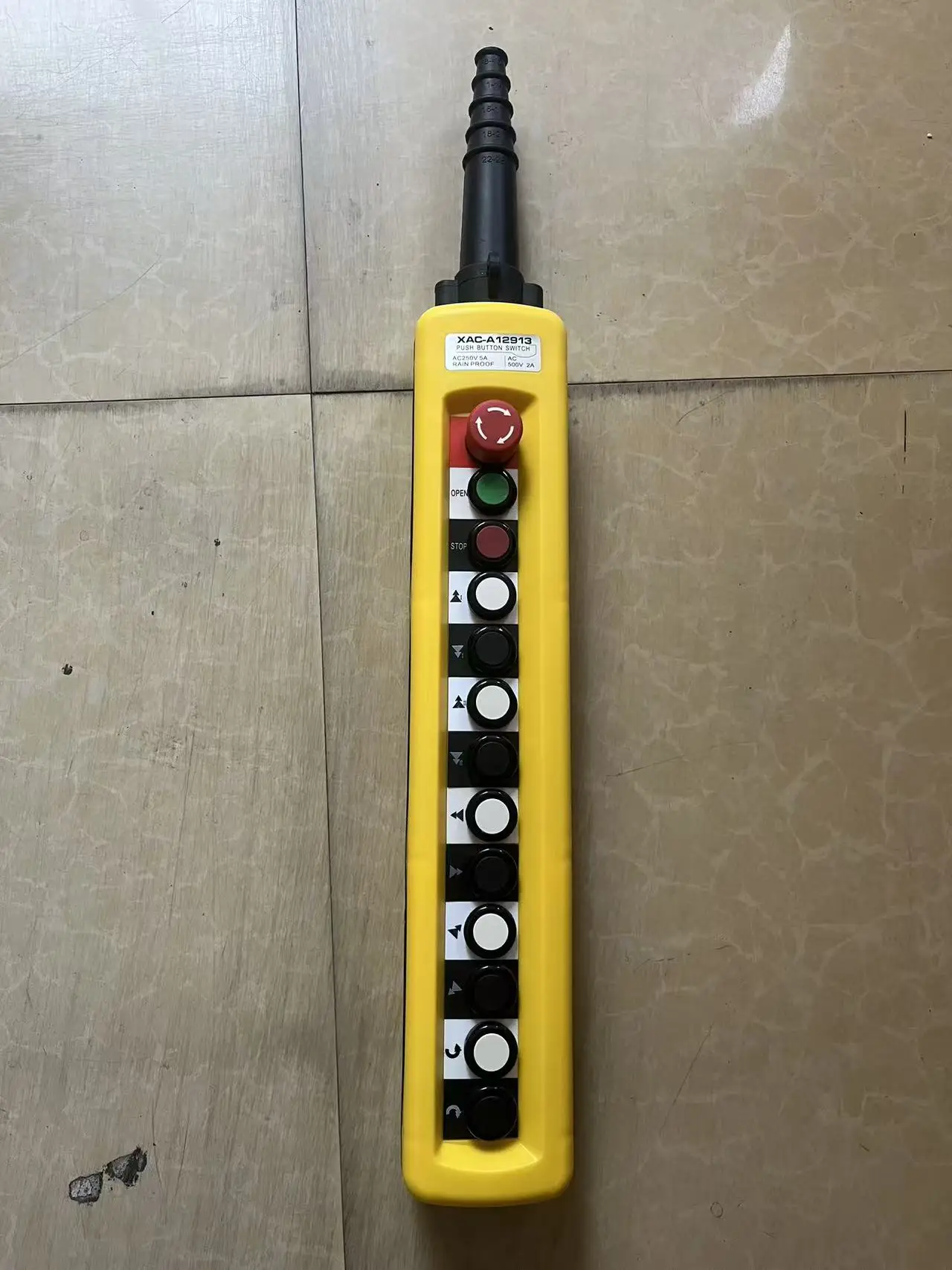 2Speed Hoist Crane 12 Pushbutton Pendant Control Station A12913 Hulu lifting button control switch XAC-A12913 dual speed handle