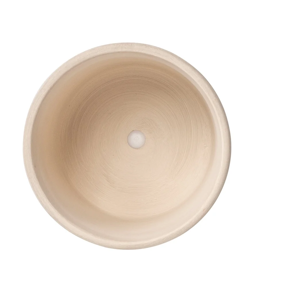 زارع سيراميك مستدير مع فتحات صرف، وعاء داخلي مخدد قوي، زهور عصارية، نباتات منزلية، ديكور منزلي