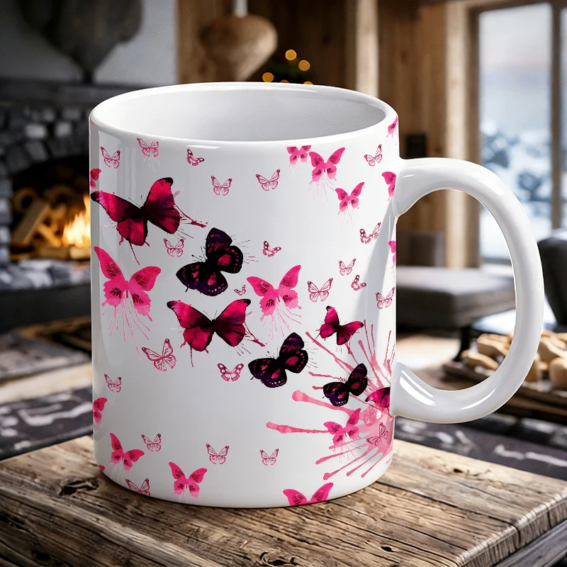 

Cute Ghost Pattern for Fun Decorations ceramic cup，suitable as a gift.