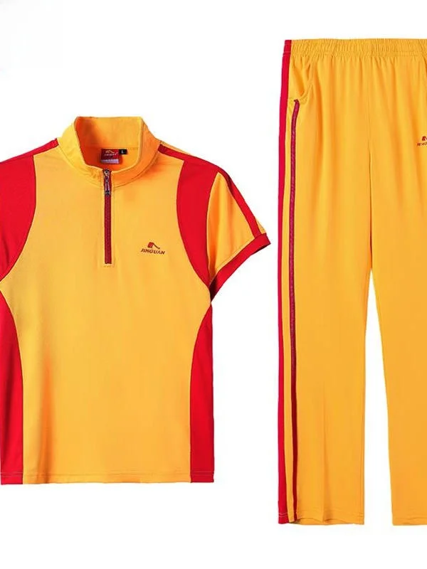 JinGuan sportkledingset Zomer ort Sve T-shirt Fitn Operation Heren Dames Soft Power Ball Cetition Harbin Vierkant...