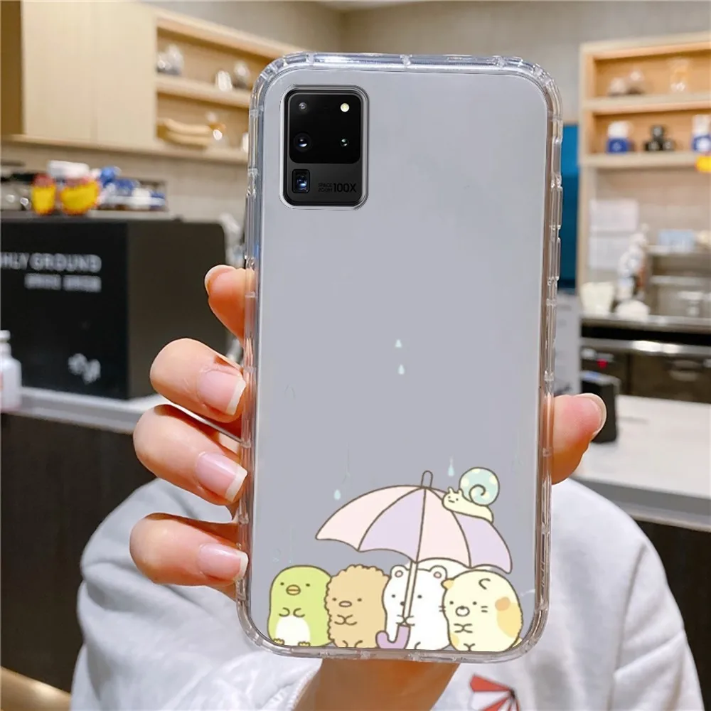 Sumikko G-Gurashi Phone Case For Samsung Galaxy A52 A12 A51 S21 Edge S22ULTRA S23 S20LITE Plus Ultra Transparent Cover