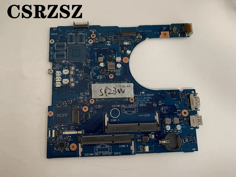 

CSRZSZ For Dell inspiron 5458 5558 Series mainboard with i7-5500u RC3PN 0RC3PN CN-0RC3PN LA-B843P DDR3 Test work perfect