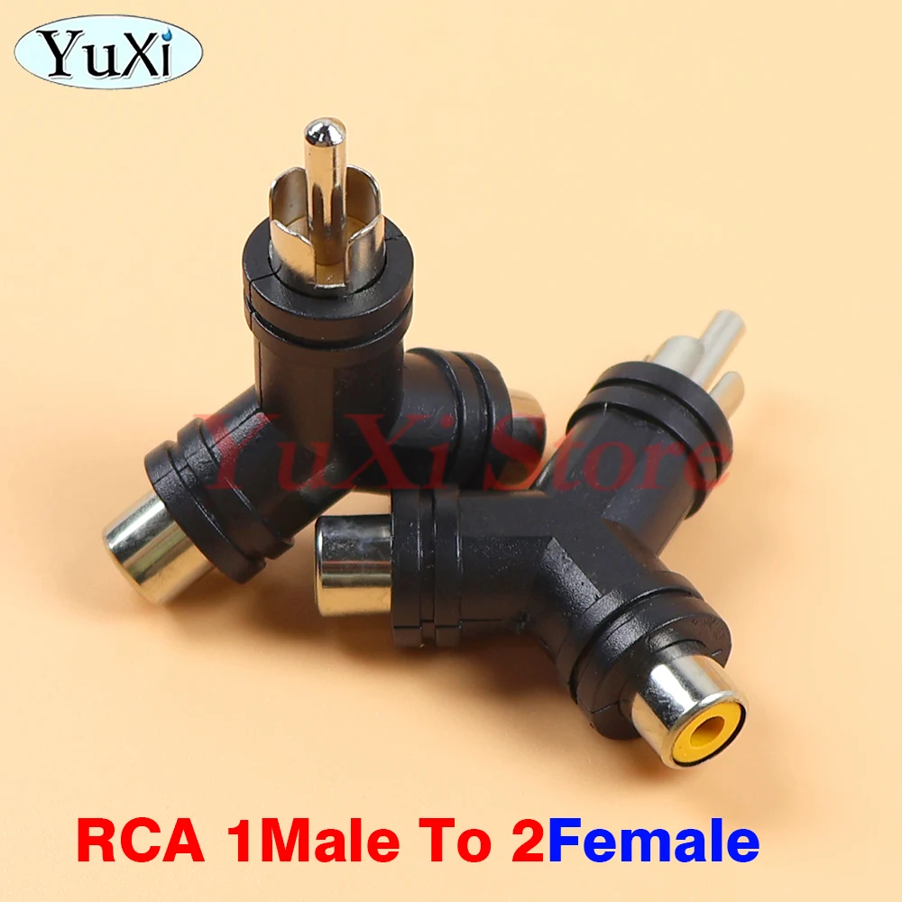 المزدوج 2 RCA أنثى إلى ذكر موصل الصوت محول فونو مقرنة فيديو موصل التوصيل المقبس RCA فونو التوأم AV المقرنة ل DVD