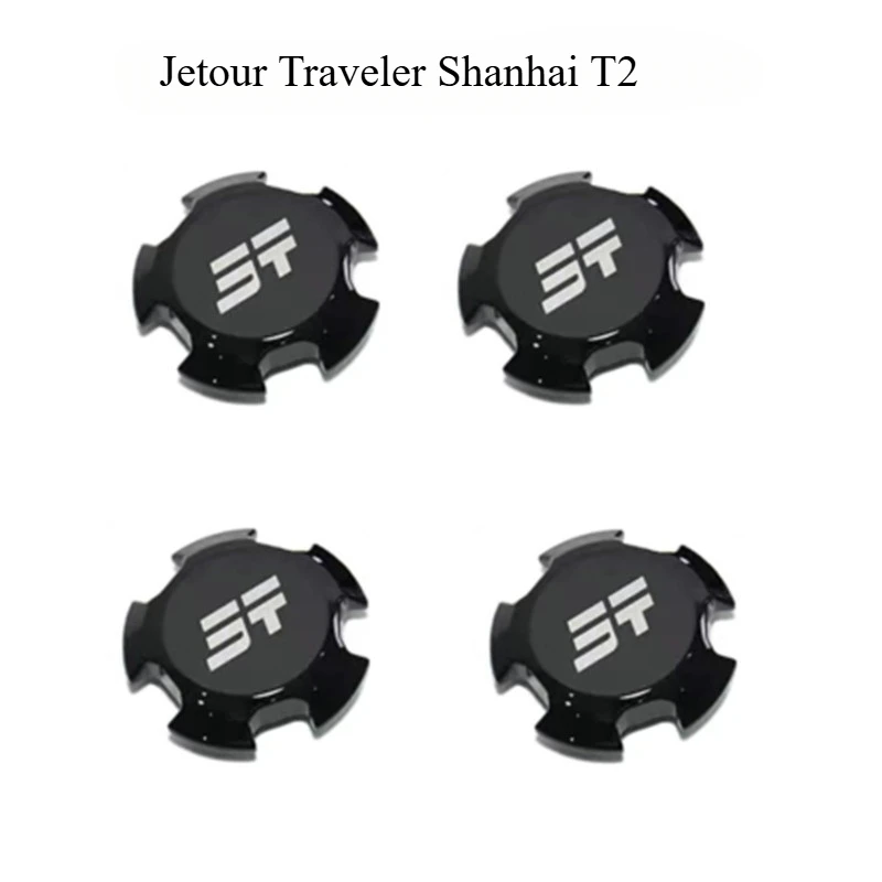 เหมาะสําหรับตกแต่งฝาครอบดุมล้อ Jetour T2, การปรับเปลี่ยนลักษณะฝาเกลียวนักรบสีดํา, สติกเกอร์ฝาครอบยาง