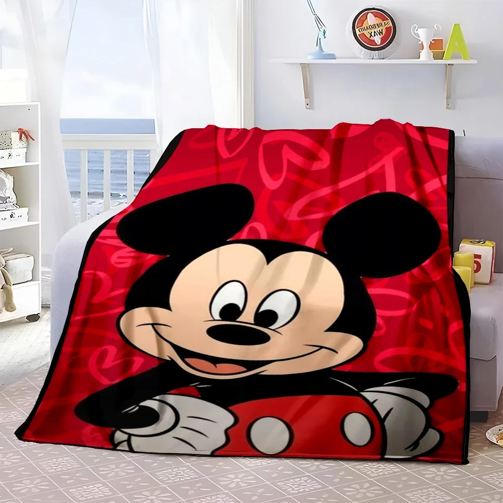 Mickey Mouse Cute Printed Blanket,Children Soft Quilt Thicken Plush Nap Blanket Nap,Travel,Work,Living Room,Bedroom,Picnics,Gift