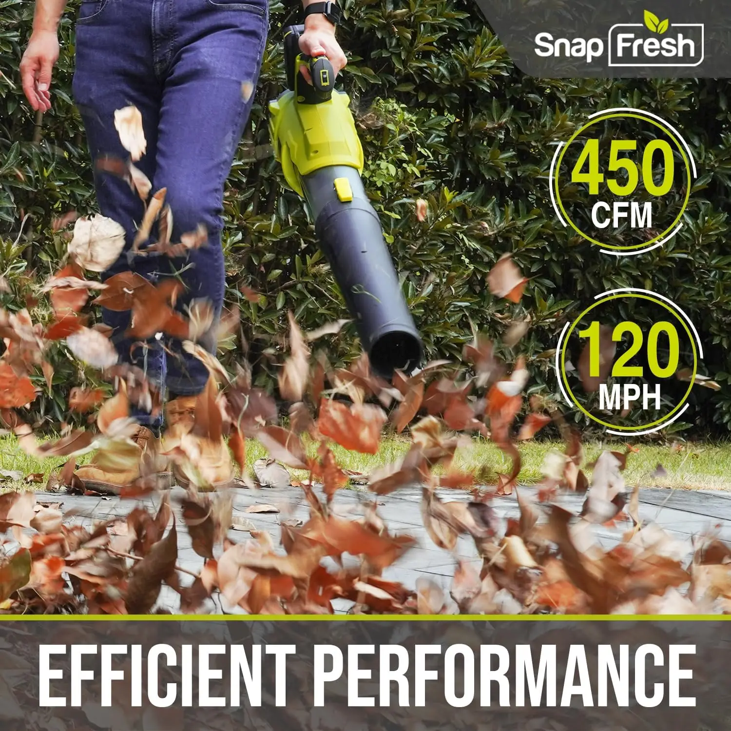 Cordless Leaf Blower - 550CFM Brushless Electric Leaf Blower with 2 x 4.0 Ah Battery and Fast Charger - Lightweight 20