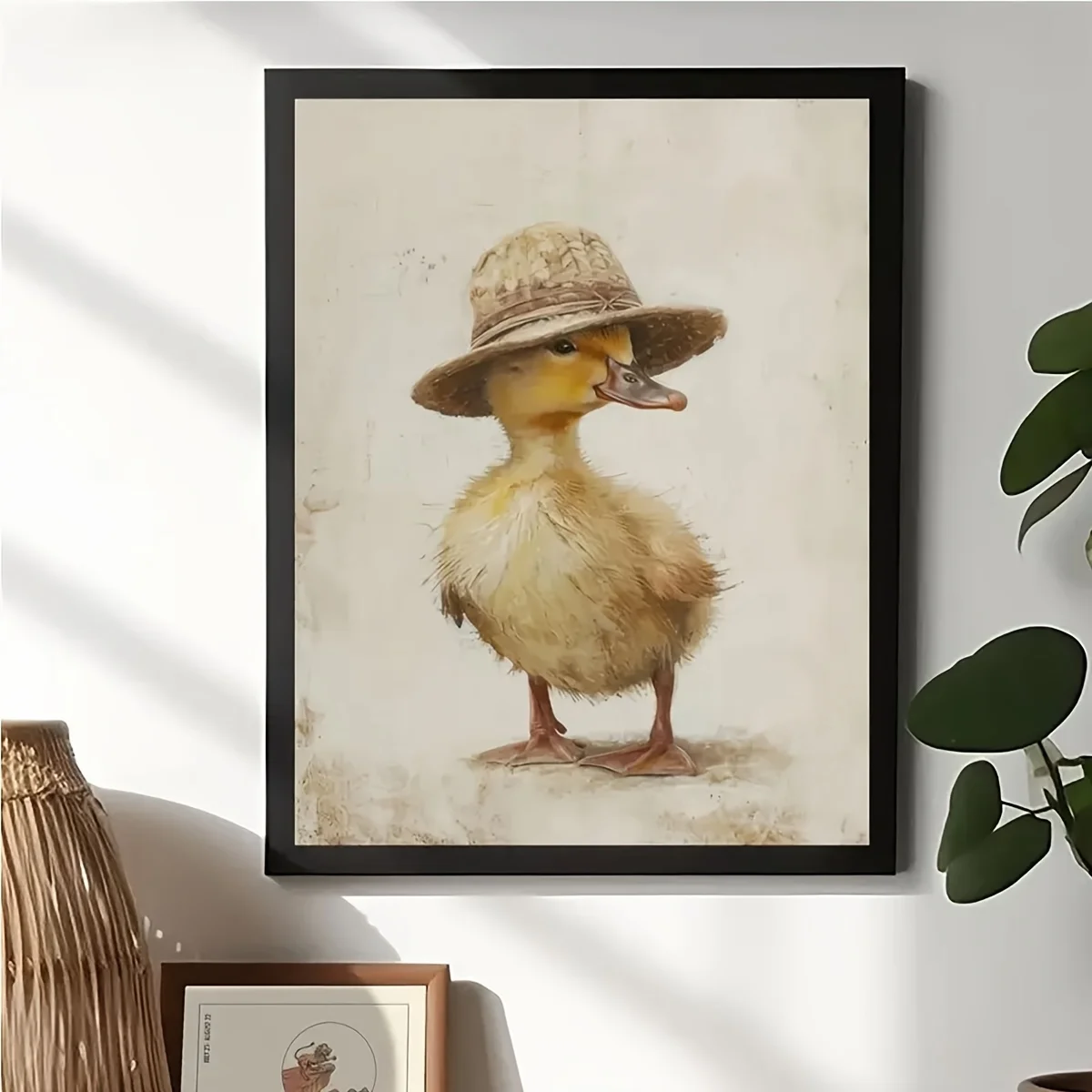 An antique duck canvas art print - Classic decorative art decorating farm animal walls, frameless ink painting, suitable for hom
