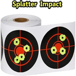 Impact Shooting Targe Splatter Stickers Bullseye Adhesive Reactive for Shooting with Fluorescent