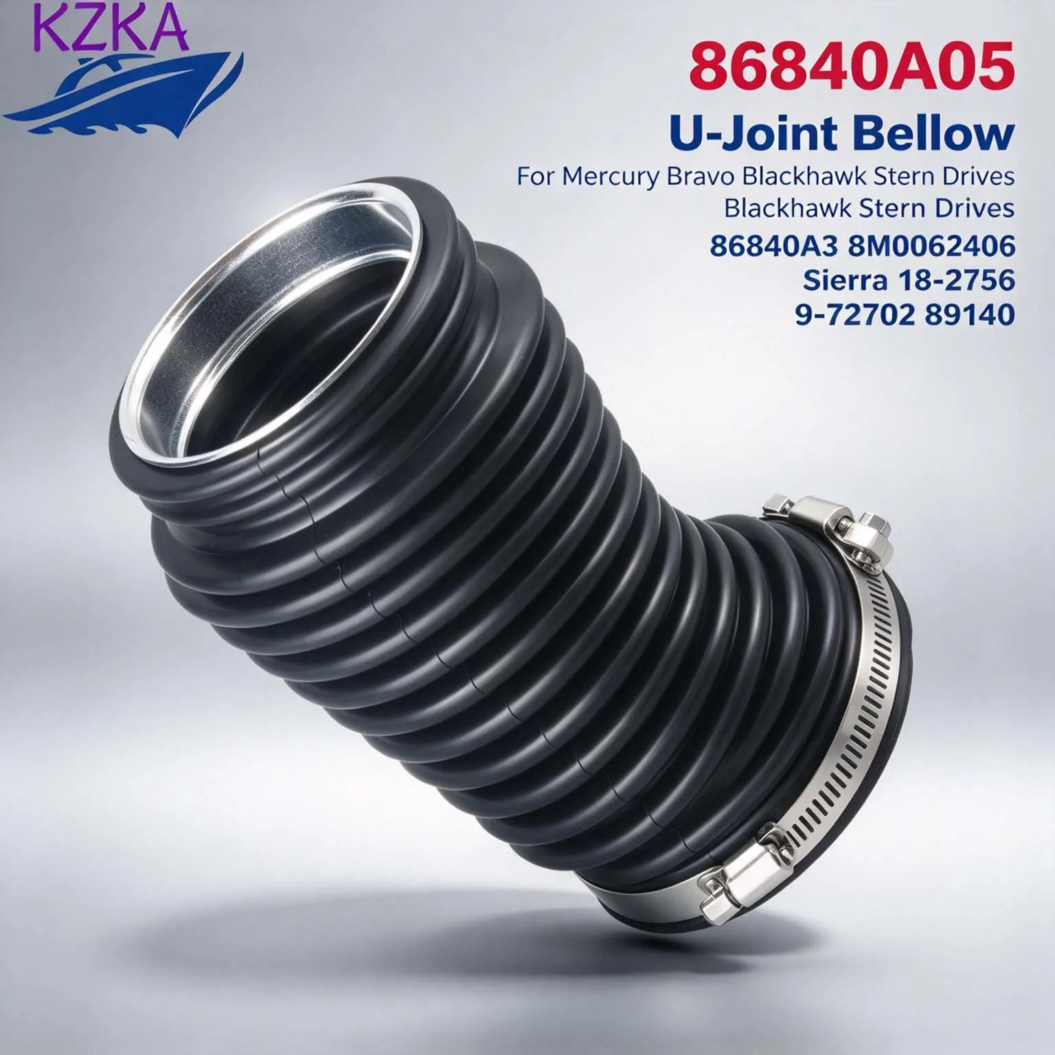 U-Joint Bellow 86840A05 For Bravo & Blackhawk Stern Drives 86840A3 86840A05 8M0062406 Sierra 18-2756 9-72702 89140