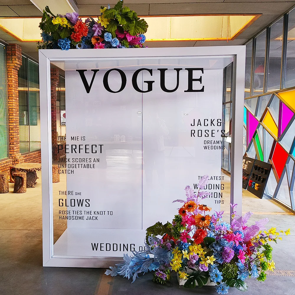 

Custom Vogue Magazine Cover Photo Booth Celebrity Magazine Booth Box Props For Event