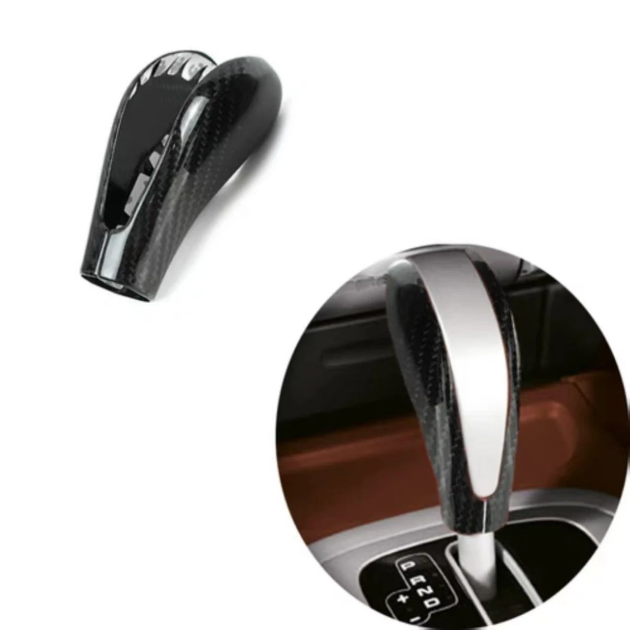 

Real Carbon Fiber Interior Gear Shift Knob Cover Fit For Porsche Cayenne 2004-2009