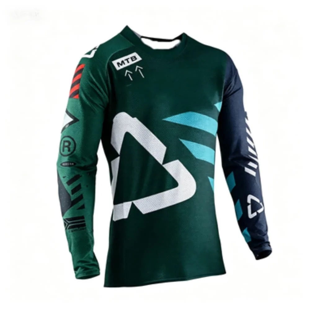 Camiseta de Ciclismo de Montaña MTB Downhill 2027, Camiseta de Carreras de Manga Larga de Secado Rápido para Hombre, Jersey de Motocross Todoterreno para Motocicleta