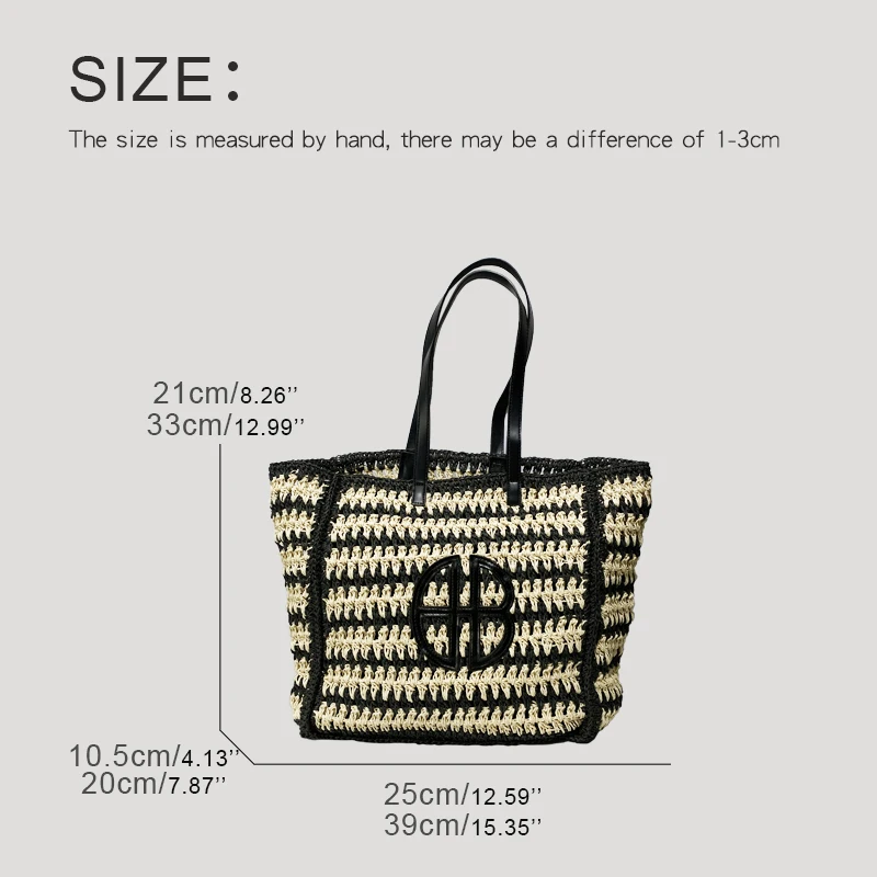 MEDIOW Beach Straw Tote Bags For Women Luxury Designer Handbags And Purses 2024 New In Striped Large Capacity Bohemian Shoulder