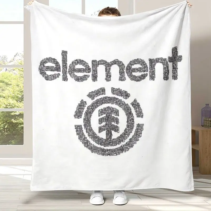 Boardsport Logo E-Element Skateboards Soft Flannel Throw Blanket,Cozy Blanket for Bed,Sofa,Living Room,Picnic,Camping,Home Decor
