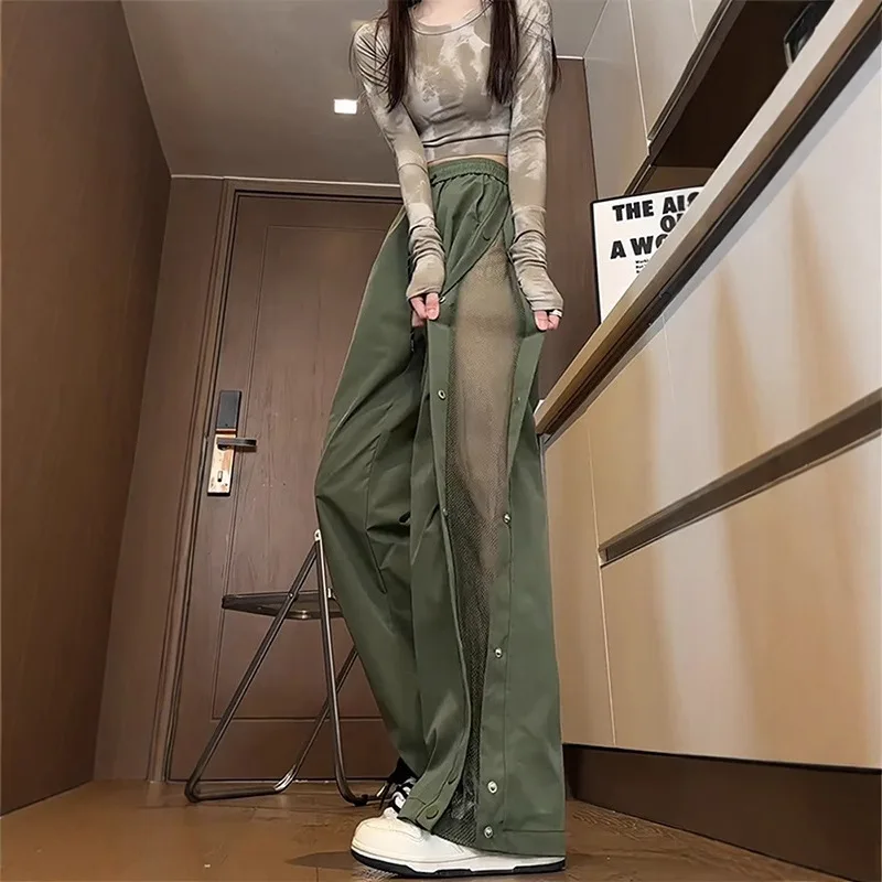 

Army Green Shock Pants Women's Summer Quick-drying Waterproof Breasted Pants Mountaineering Overalls