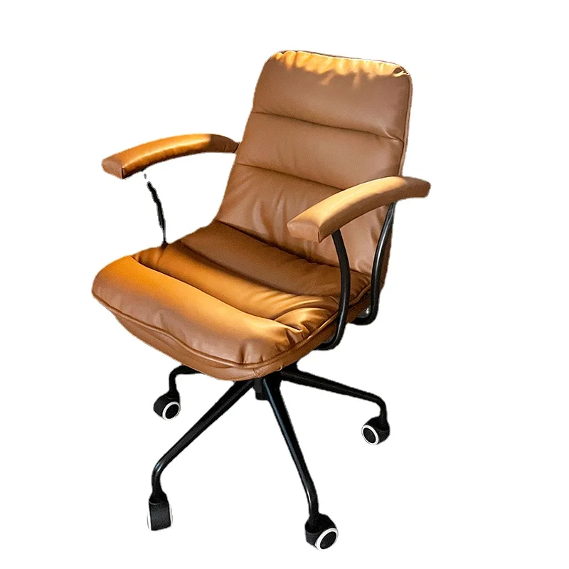 Wyj Home Comfortable Long-Sitting Office Chair Backrest Seat Ergonomic Desk Chair Sofa Chair