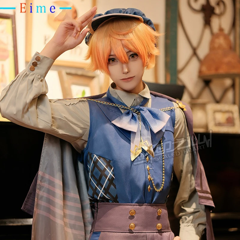 

PJSK Tenma Tsukasa Cosplay Costume Fancy Dectective Cosplay Clothing Party Suit With Hat Halloween Uniforms Custom Made