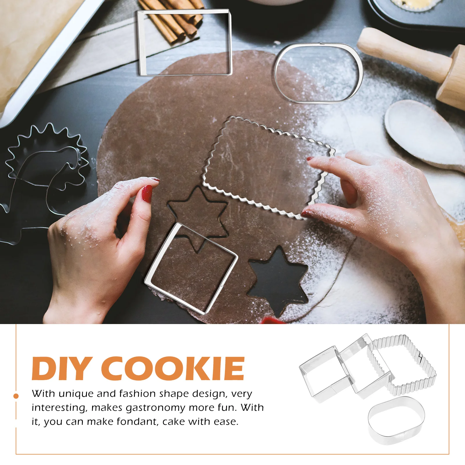 

4Pcs Anti Rust Cookie Cutter Set for Baking Lovely Heartwarming Cakes Chocolates Cookies Pancake Molds Cookie Cutter