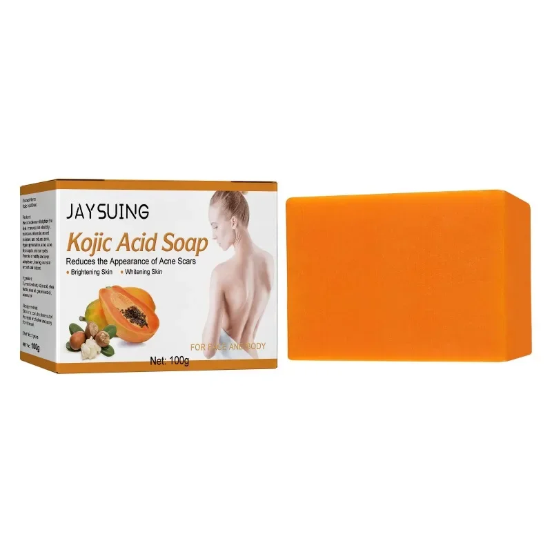 100g Kojic Acid Soap Original Papaya Soap Face Body Whitening Handmade Brighten Anti Aging Acne Dark Spot Moisturizing